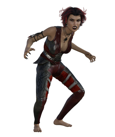 3D illustration of a female vampireの写真素材