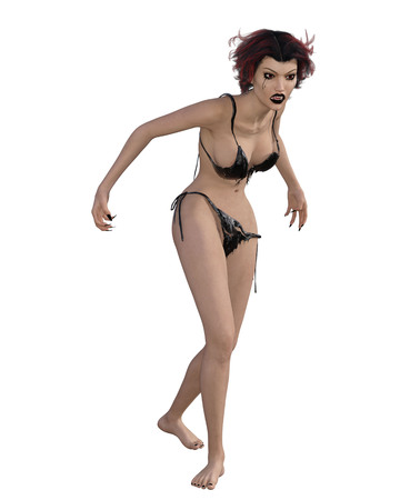3d illustration of a sexy female vampireの写真素材