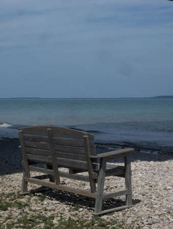 Bench in Northern Michiganの写真素材