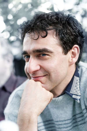 Mature man smilingの写真素材