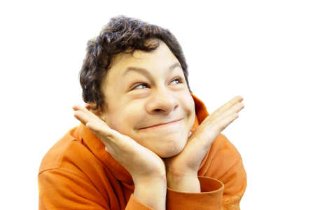 Funny face with big nose
