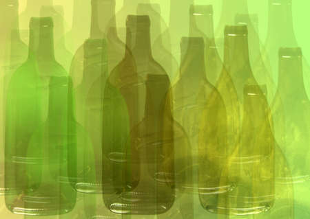 Abstract green bottle background