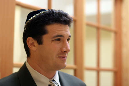 Young jewish man in yarmulke Young jewish man in yarmulke