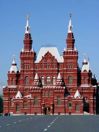 History Museum at Red Suare in Moscow, Russiaの写真素材