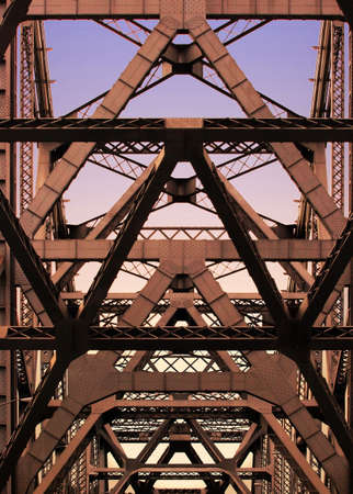 Details of Bay Bridge in San Francisco, Californiaの写真素材