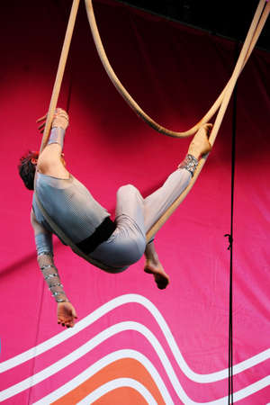Acrobat on stageの写真素材