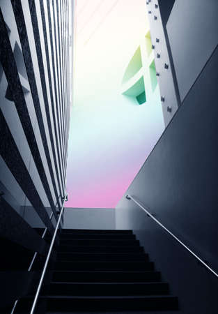 Architectural abstract - interior of a modern building
