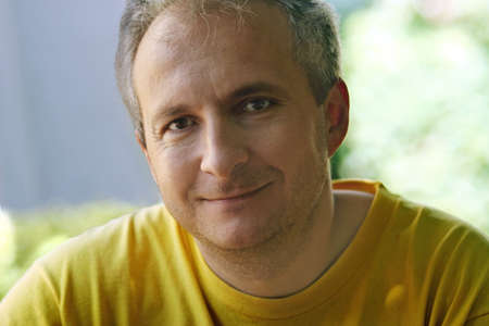 Mature man smilingの写真素材