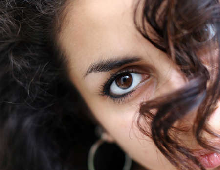 face abstract of a beautiful middle eastern girlの写真素材