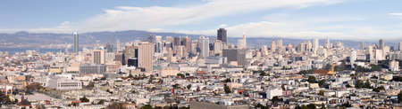 A panoramic shot of the city of San Franciscoの写真素材
