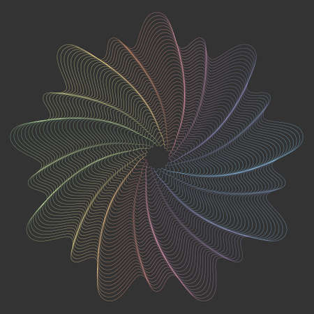 Guilloche Pattern Rosette for certificate, diploma, voucher, currency, play money or other security papers.のイラスト素材