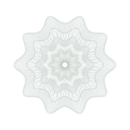 Guilloche Pattern Rosette for certificate, diploma, voucher, currency, play money or other security papers.のイラスト素材