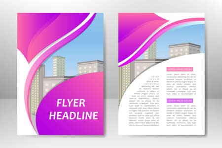 Flyer template design for business brochure, poster, booklet, presentation, annual report, magazine cover, team educational training. A4 vectorのイラスト素材