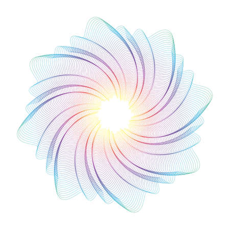 Guilloche Pattern Rosette for certificate, diploma, voucher, currency, play money or other security papers.のイラスト素材