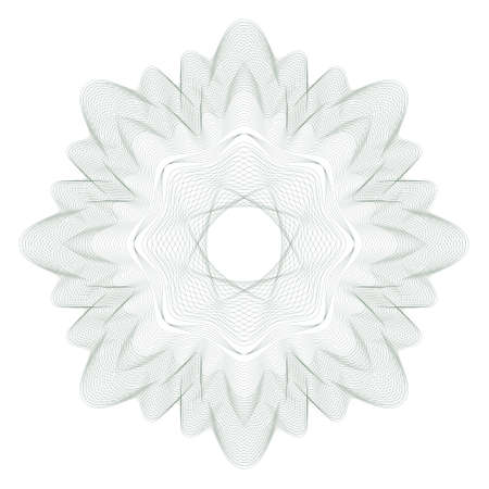 Guilloche Pattern Rosette for certificate, diploma, voucher, currency, play money or other security papers.のイラスト素材