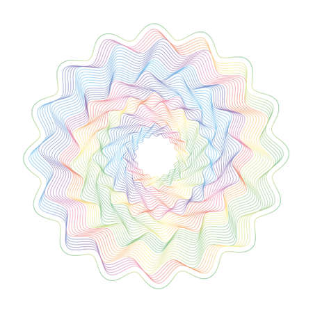 Guilloche Pattern Rosette for certificate, diploma, voucher, currency, play money or other security papers.のイラスト素材