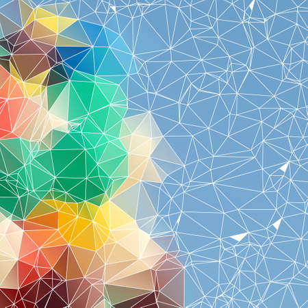 Abstract triangle (polygonal) background with bright colors