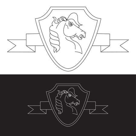 Vector strong  in view horseのイラスト素材