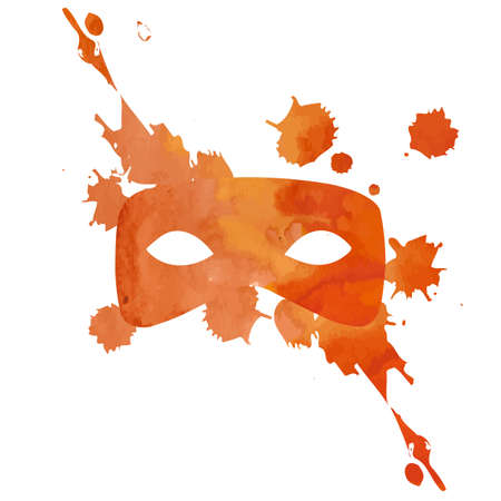Vector aquarelle mask with splashのイラスト素材
