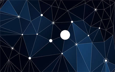 Abstract triangle (polygonal) background of galaxy in vector, eps