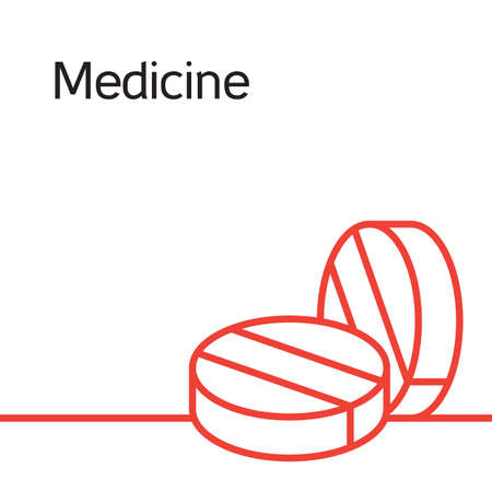 Medicine aid logo, pill and health icon. Vectorのイラスト素材