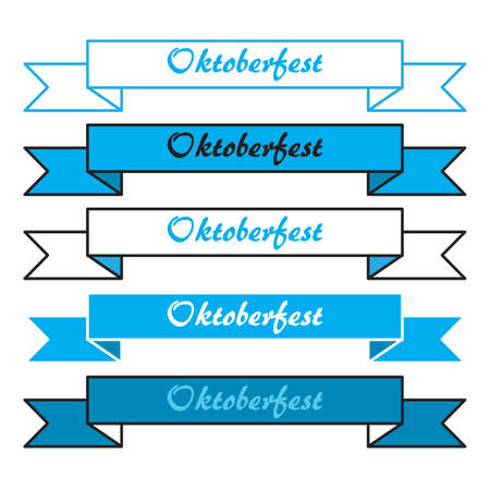 Oktoberfest simple banners in bavarian colors. Vectorのイラスト素材