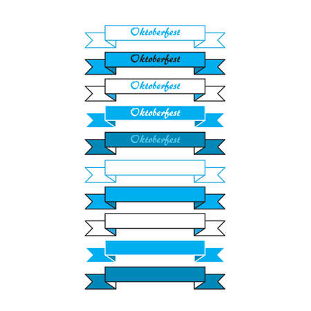 Oktoberfest simple banners in bavarian colors. Vectorのイラスト素材