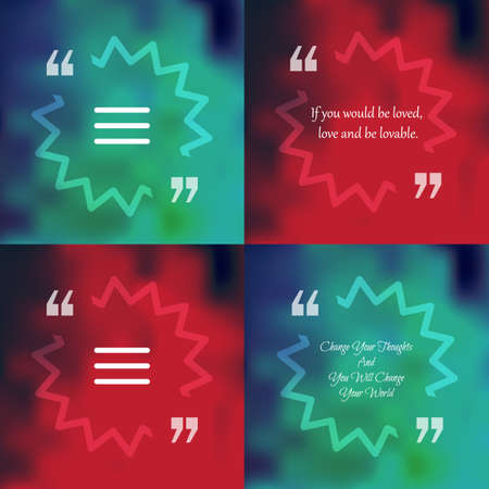 Template of square quote text bubble  in form of star. Motivation quote. Change Your Thoughts And You Will Change Your World. Vectorのイラスト素材