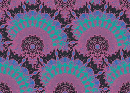 Hand drawn Mandala Seamless Pattern. Arabic, indian, turkish and ottoman culture decoration style....