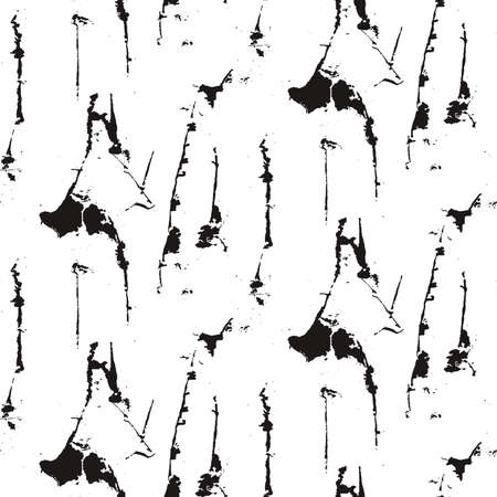 Grunge seamless texture pattern for print, fabric, wallpapers, clothes. Retro ornament by brush. Vectorのイラスト素材