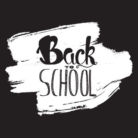 Vintage Back To School Lettering Banner. Knowledge day poster. Vectorのイラスト素材