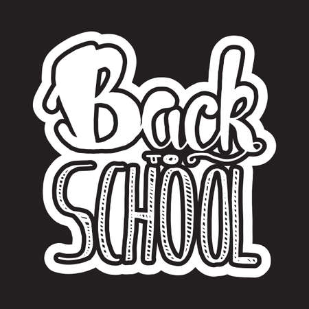Vintage Back To School Lettering Banner. Knowledge day poster. Vectorのイラスト素材