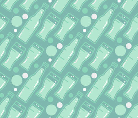 Oktoberfest Seamless Pattern. Beer festival background for wallpaper, wrap, poster and print, t-shirt, apparel. Vectorのイラスト素材