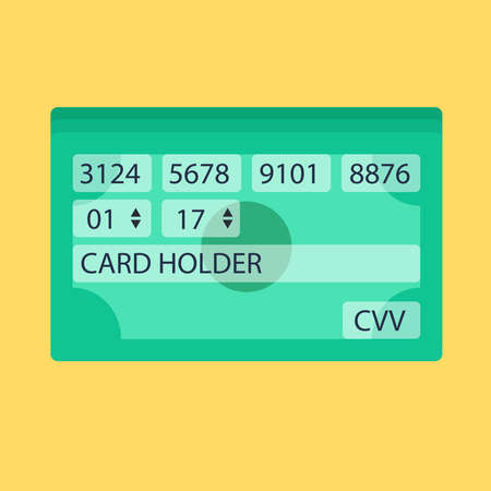 Web Template, Web Elements for site form of online shopping and enter card data in view banknote. Vectorのイラスト素材