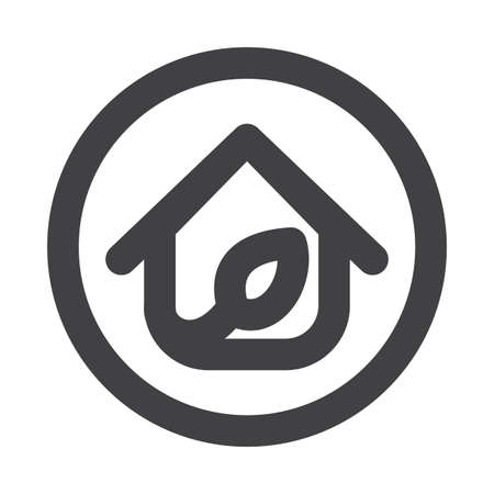 Eco House Template. Ecology symbol. Nature ecology . Green eco . Vector design ecology elementsのイラスト素材