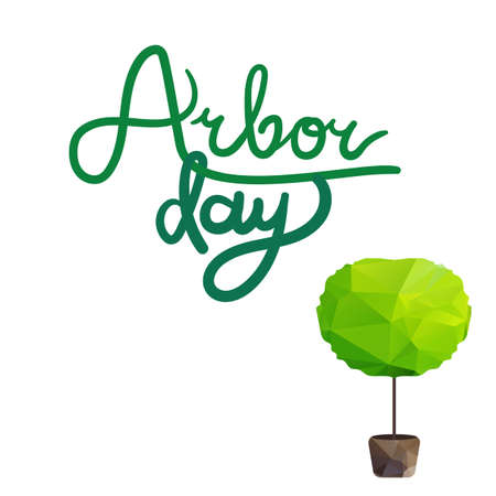 Save Our Planet Concept. Arbor Day Greeting for sticker, banner and flyer. Vectorのイラスト素材