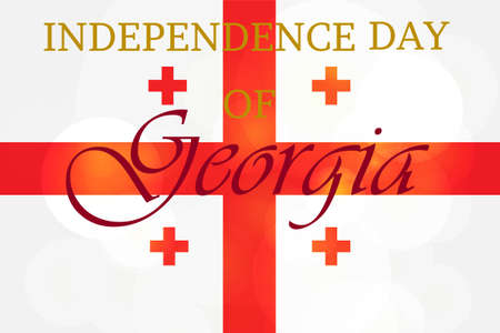 Independence Day of Georgia Celebration Banner. Vectorのイラスト素材