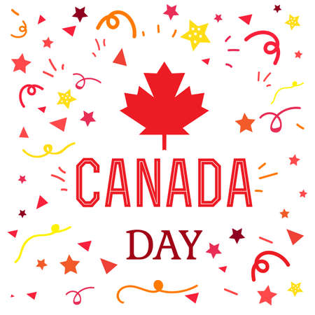 Happy Canada Day Celebration Banner. 1st Jule Holiday. Vectorのイラスト素材