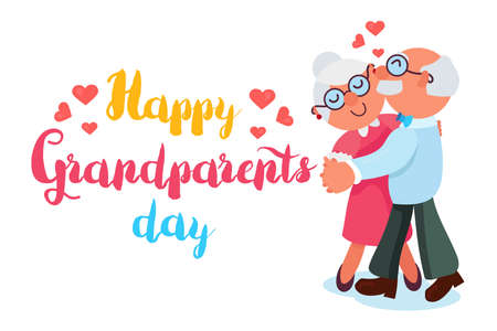Happy Grandparents Day banner.のイラスト素材