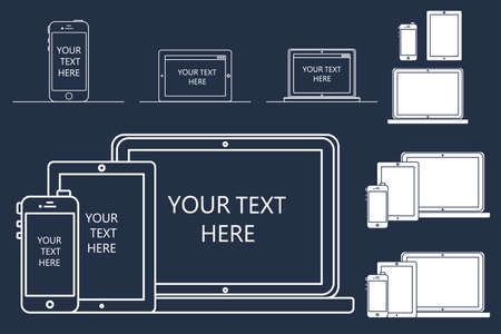 Adaptive Web Phone Template and Gadget Bannerのイラスト素材
