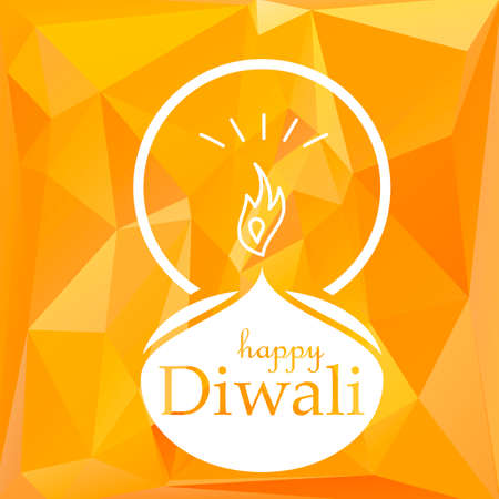 Bright Stylish Colorful Happy Diwali Celebration Banner with Fire. Vectorのイラスト素材
