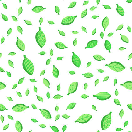 Leaves Fall Seamless Pattern. Leaf ornament. Seasonal natural wrap. Vectorのイラスト素材