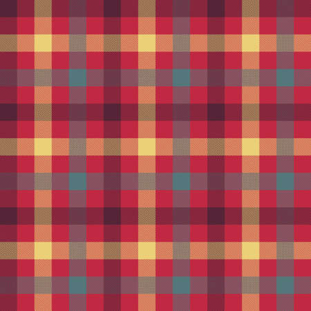 Plaid seamless vector color pattern. Tartan fabric texture. Checkered flannel textile backgroundのイラスト素材