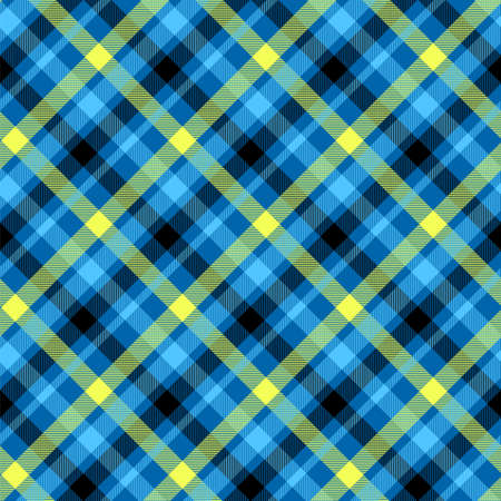 Tartan blue color seamless vector pattern. T-shirt fabric texture. Napkin textile backgroundのイラスト素材