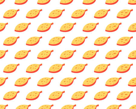 Orange leaves seamless cartoon pattern. Autumn foliage with stars background. Wrapping paper designのイラスト素材