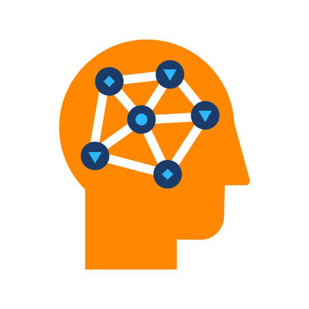 Data analysis, analytical research flat vector icon. Information collection and modeling pictogramのイラスト素材