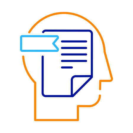 Personal data, individual information linear vector icon. Identity protection thin line pictogramのイラスト素材