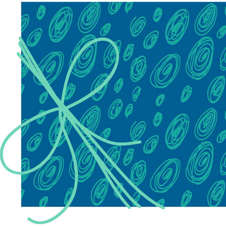 New year present box flat vector illustrationのイラスト素材