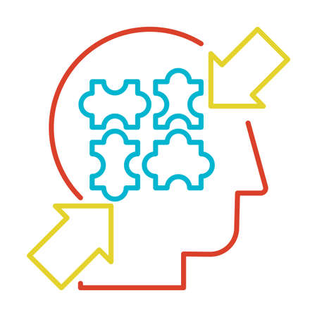 Introspection, observation and meditation thin line vector icon. Stress management linear pictogram
