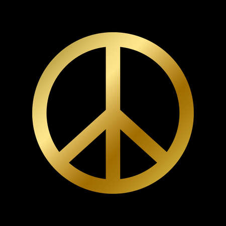 Peace symbol isolated pacifism and hippie signのイラスト素材